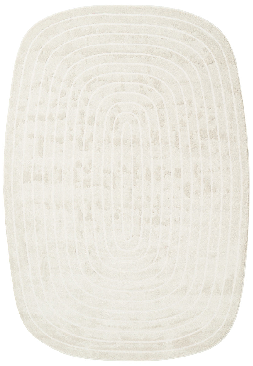 Contemporary Contour Lines Textured Trentino Oval Rug (41013-6161) Siz ...