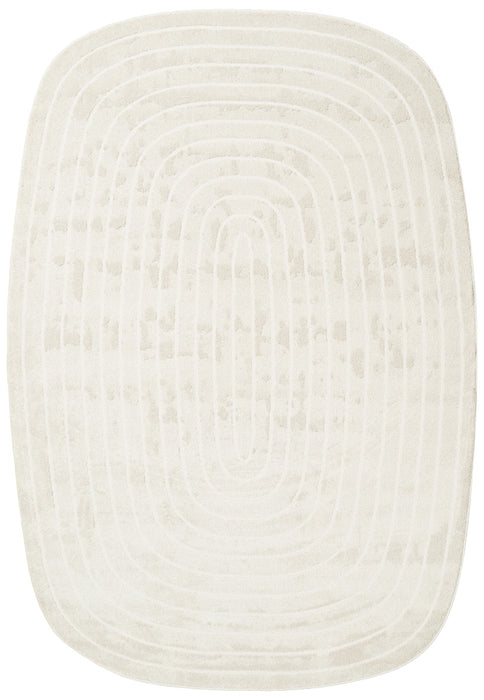 Contemporary Contour Lines Textured Trentino Oval Rug (41013-6161) Size: 160 x 230cm