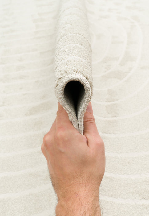 Contemporary Contour Lines Textured Trentino Oval Rug (41013-6161) Size: 160 x 230cm