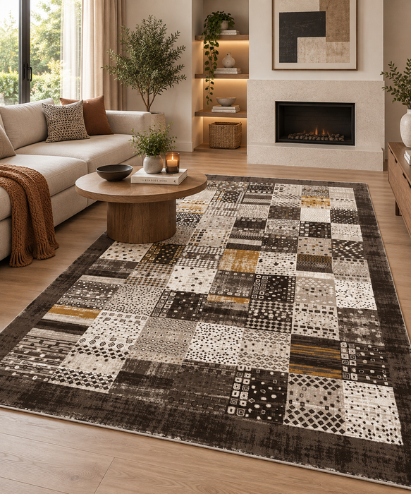 Anatolian Tribal Brown Rug Size: 160 x 230cm- Rugs Direct NZ