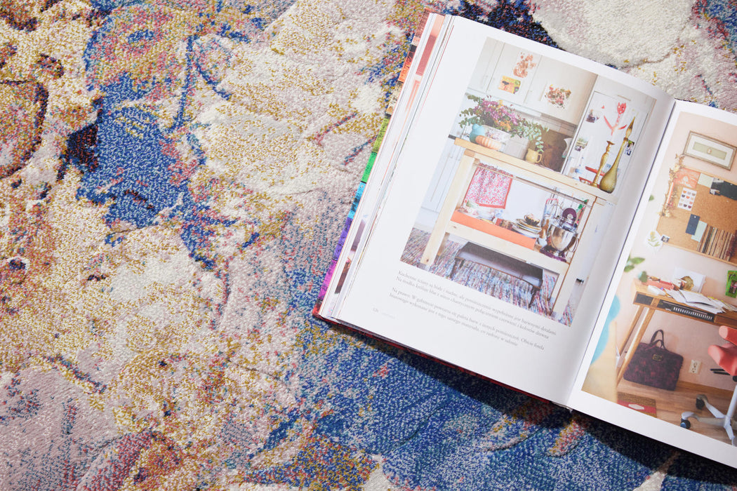 Mastercraft Floral Argentum Rug Modern Rug-Rugs Direct