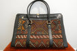 One-of-a-Kind Anatolian Kilim Leather Weekend Bag "Aryan"- Rugs Direct