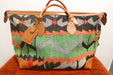 One-of-a-Kind Anatolian Kilim Expandable Leather Travel Bag "Azad"- Rugs Direct
