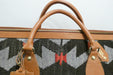 One-of-a-Kind Anatolian Kilim Expandable Leather Travel Bag "Azad"- Rugs Direct