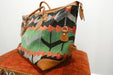 One-of-a-Kind Anatolian Kilim Expandable Leather Travel Bag "Azad"- Rugs Direct