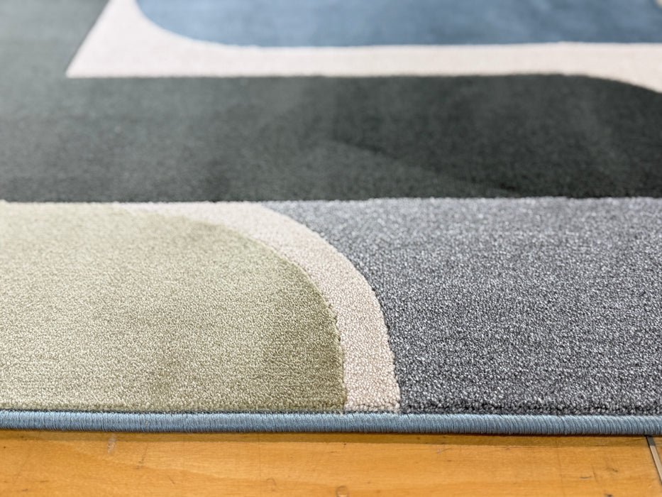 Retro Geometric Design Milano Rug (978011-6242) Size: 160 x 230cm - Rugs Direct