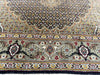 Persian Hand Knotted Tabriz Wool and Silk Mahi Design Rug- Rugs Direct 