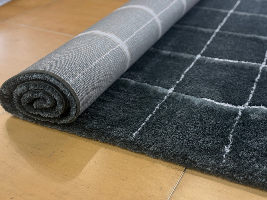 Luxurious Textured Modern Design Masai Rug (14038-4393) Size: 160 x 230cm - Rugs Direct