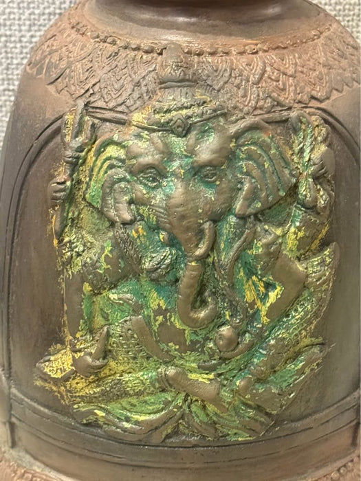 Antique Temple Bell with Ganesha Motif- Rugs Direct 

