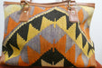One-of-a-Kind Anatolian Kilim Leather Travel Bag "Berivan"- Rugs Direct 