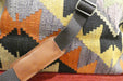 One-of-a-Kind Anatolian Kilim Leather Travel Bag "Berivan"- Rugs Direct 
