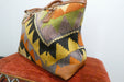 One-of-a-Kind Anatolian Kilim Leather Travel Bag "Berivan"- Rugs Direct 