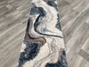 Abstract Marble Swirl Pattern Argentum Hallway Runner Size: 67cm wide x Cut to order- Rugs Direct 