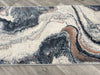 Abstract Marble Swirl Pattern Argentum Hallway Runner Size: 67cm wide x Cut to order- Rugs Direct 