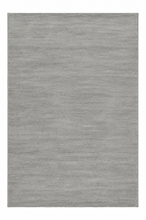 A square gray area rug with a subtle textured, heathered pattern, shown flat against a white background.