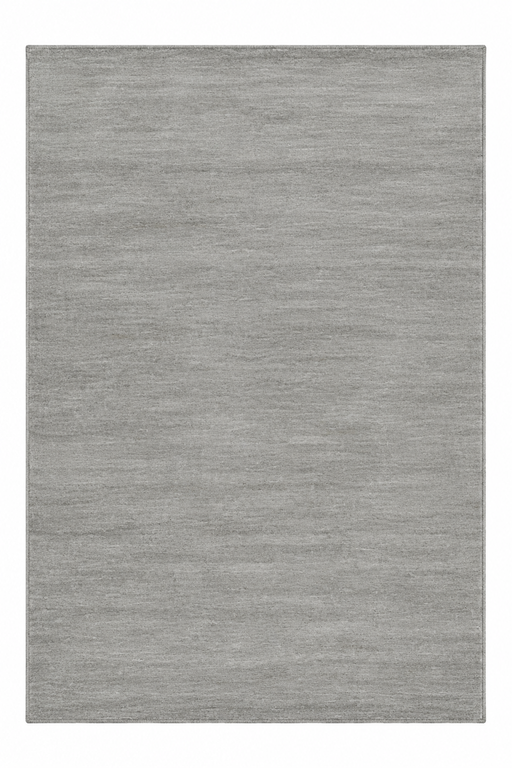 A square gray area rug with a subtle textured, heathered pattern, shown flat against a white background.
