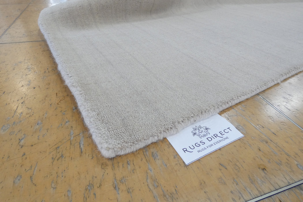 Handmade Indian Plain Drake Sand Wool Rug- Rugs Direct NZ
