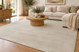 Handmade Indian Plain Drake Sand Wool Rug- Rugs Direct NZ