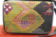 One-of-a-Kind Turkish Kilim Leather Crossbody Bag "Duru"- Rugs Direct 