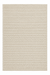 A rectangular woven area rug in a warm cream or beige color, shown flat against a white background.