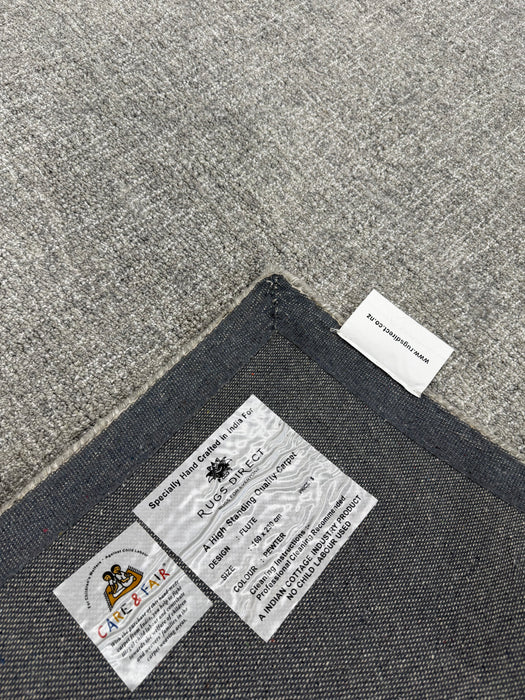 Flute Collection – Pewter Handmade Wool Rug- Rugs Direct NZ