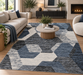 Geometric Design Argentum Rug Size: 160 x 230cm- Rugs Direct NZ