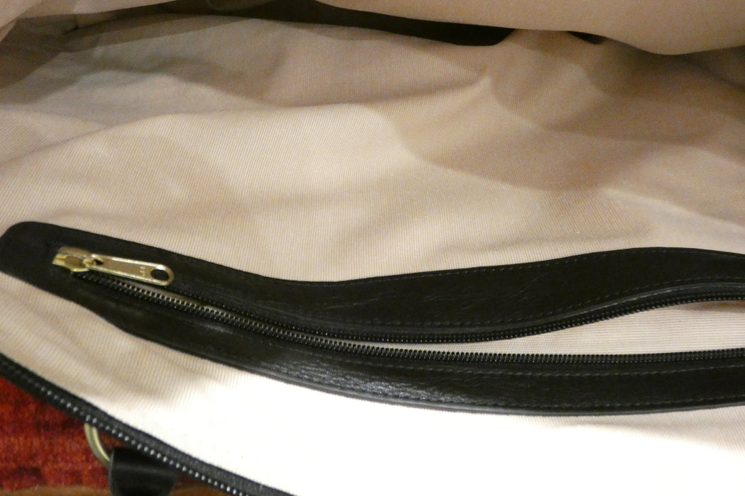 One-of-a-Kind Anatolian Kilim Leather Travel Bag "Gulan"- Rugs Direct 