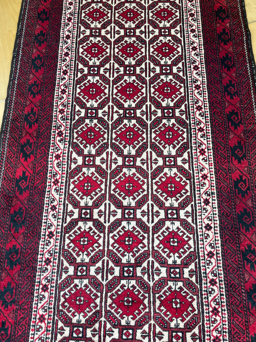 Persian Hand Knotted "Semi Antique" Baluchi Rug Size: 188 x 93cm