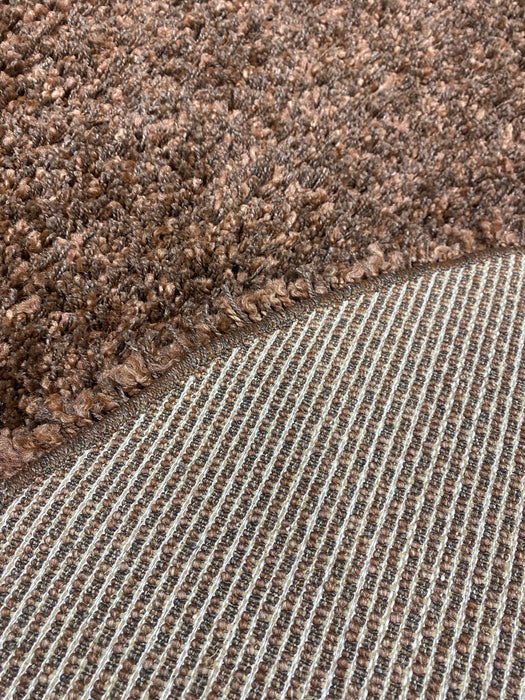 Twilight Shaggy Mocha Brown Colour Pebble Shape Rug Size: 160 x 230cm (39001-8822)