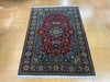 Persian Qum Hand-Knotted Wool & Silk Rug Size:213cm x 150cm - Rugs Direct