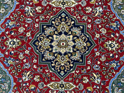 Persian Qum Hand-Knotted Wool & Silk Rug Size:213cm x 150cm - Rugs Direct