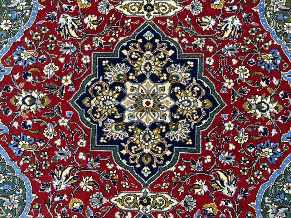 Persian Qum Hand-Knotted Wool & Silk Rug Size:213cm x 150cm - Rugs Direct
