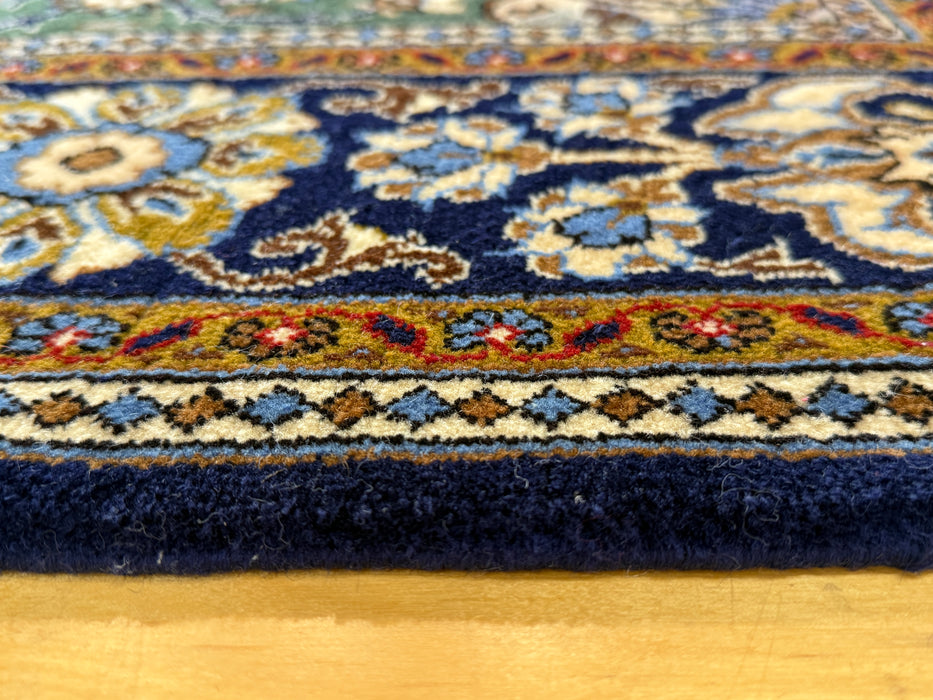 Persian Qum Hand-Knotted Wool & Silk Rug Size:213cm x 150cm - Rugs Direct