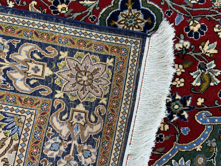 Persian Qum Hand-Knotted Wool & Silk Rug Size:213cm x 150cm - Rugs Direct