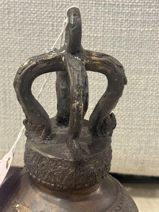 Antique Thai Bronze Temple Bell – Elephant Relief Design- Rugs Direct