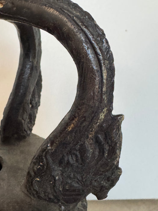 Antique Thai Bronze Temple Bell – Hand-Cast with Celestial Deity Reliefs- Rugs Direct 