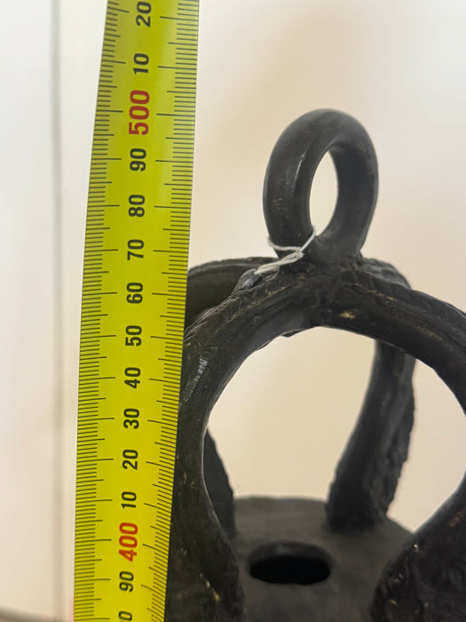 Antique Thai Bronze Temple Bell – Hand-Cast with Celestial Deity Reliefs- Rugs Direct 