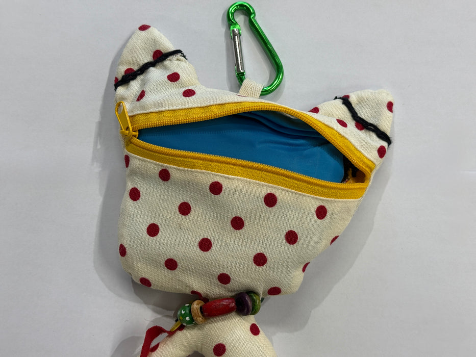 Fabric Dog Doll Toy Keyring with Reusable Folding Shopping Bag - Rugs Direct