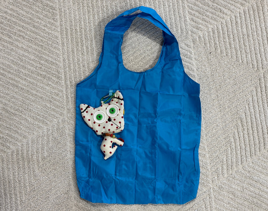 Fabric Dog Doll Toy Keyring with Reusable Folding Shopping Bag - Rugs Direct