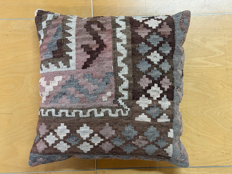 Turkish Hand Made Vintage Kilim Cushion Size: 50 x 50cm - Rugs Direct