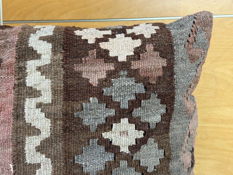 Turkish Hand Made Vintage Kilim Cushion Size: 50 x 50cm - Rugs Direct