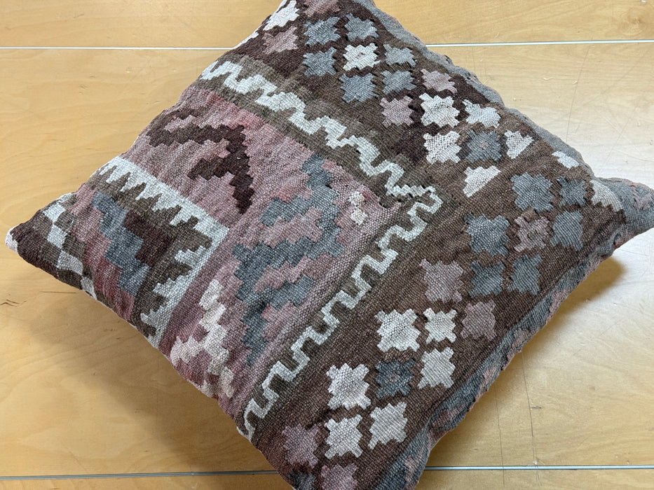 Turkish Hand Made Vintage Kilim Cushion Size: 50 x 50cm - Rugs Direct