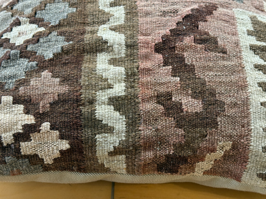 Turkish Hand Made Vintage Kilim Cushion Size: 50 x 50cm - Rugs Direct