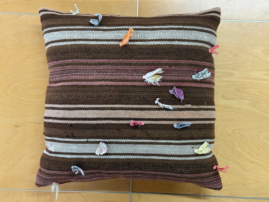 Turkish Hand Made Vintage Kilim Cushion Size: 50 x 50cm - Rugs Direct