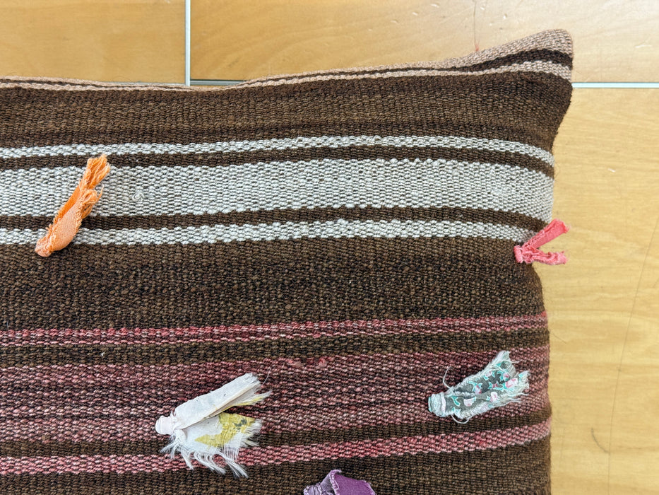 Turkish Hand Made Vintage Kilim Cushion Size: 50 x 50cm - Rugs Direct