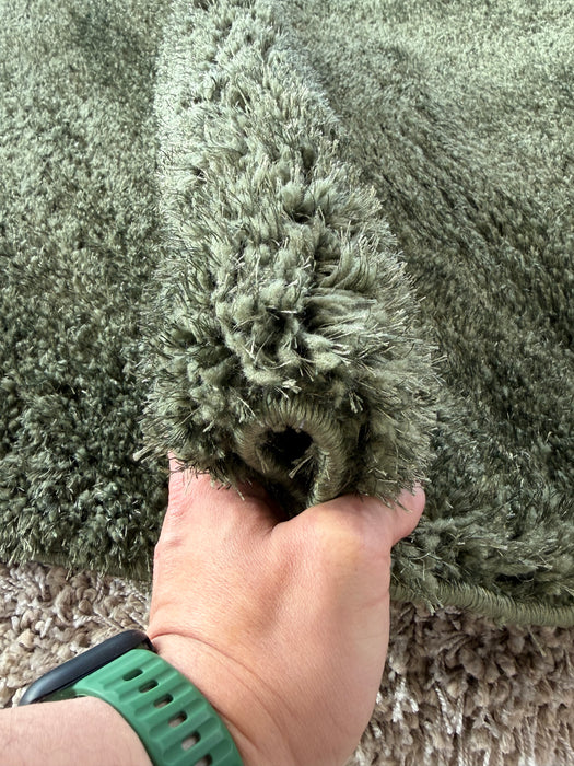 Dream Shaggy Green Colour Luxury Turkish Round Rug Size: 160 x 160cm