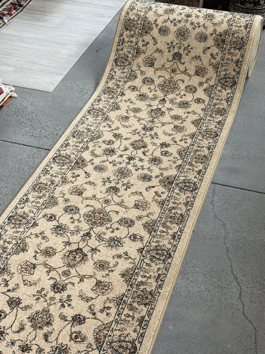 Da Vinci Soft Gold Colour Traditional Pattern Hallway Runner 80cm Wide x Cut to Order