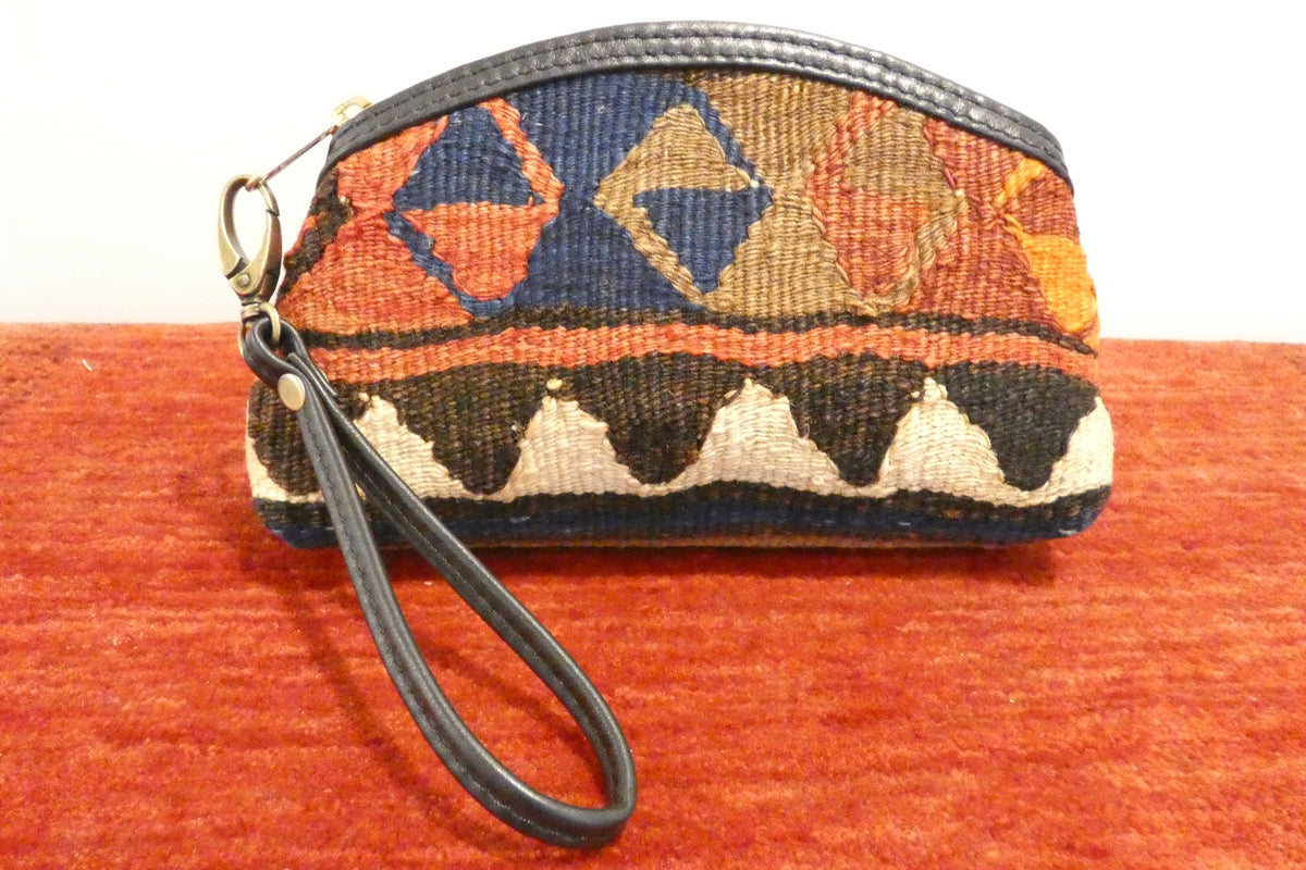 Handmade Turkish Kilim Clutch Bag 