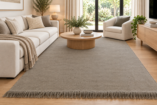 Jute Khaki Rug  Size: 200 x 300cm- Rugs Direct NZ