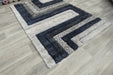 Modern Greek Key Textured California Shaggy Rug - Rugs Direct